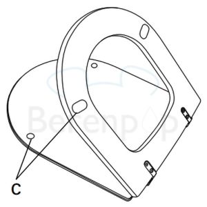 Villeroy en Boch Hommage 99266100 WC-Sitze mit Deckel Nussbaum gebeizt