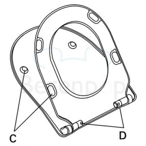 Villeroy en Boch Subway Slimseat 9M65S101 WC-Sitze mit Deckel weiß