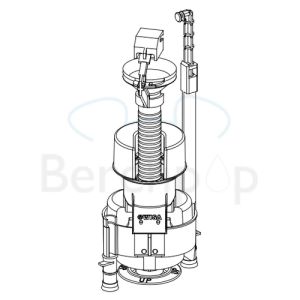 Wisa 8050801523 outlet mechanism for Wisa concealed cisterns Dualflush and Quadro