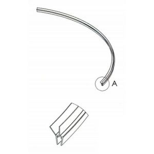Exa-Lent Universal DS411003 kwartrond helder doucheprofiel 2 flapjes 100cm - 3mm