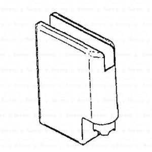 HSK Kienle E87312-4R scharnierdeel glashouder beneden rechts, chroom *niet meer leverbaar*