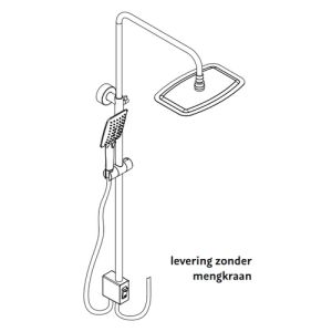 HSK AquaSwitch Softcube 1001780 showerset zonder kraan chroom