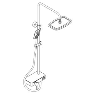 HSK AquaSwitch Softcube Mix 1001880 showerset met mengkraan chroom
