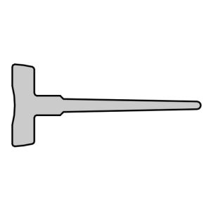 HSK E100067-145-10 inschuifrubber voor doucheprofiel 100cm lengte - 14,5mm hoog