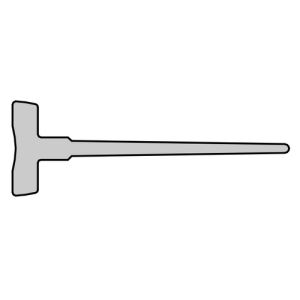 HSK E100067-185-20 inschuifrubber voor doucheprofiel 200cm lengte - 18,5mm hoog