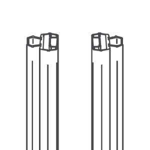 HSK Exklusiv E85056-2 Einschub Magnetleiste gerade, 2er Set, 200cm