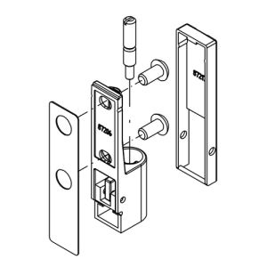 HSK Kienle E100310-U-41 scharnierdeel wandhouder beneden, chroom