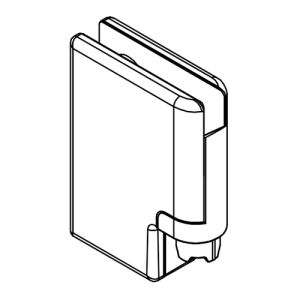 HSK Kienle E100312-UR-41 scharnierdeel glashouder beneden rechts, chroom
