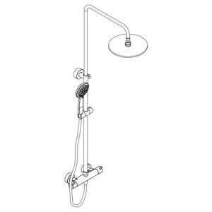 HSK RS 200 1006600 showerset met thermostaat chroom