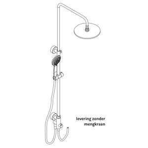 HSK RS 200 rond 1006000 showerset zonder kraan chroom
