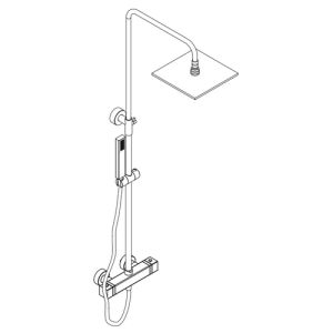 HSK RS 500 1005500 showerset met thermostaat chroom