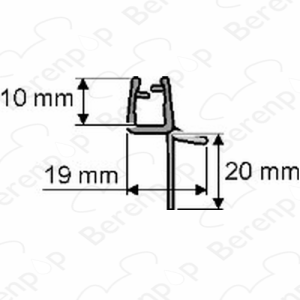 Huppe universal 070002 Ablaufprofil 200cm / 6mm (jetzt nur noch als 2 x 100cm erhältlich)