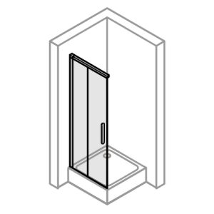 Huppe Design elegance, 068708 set verticale afdichtingsstrippen