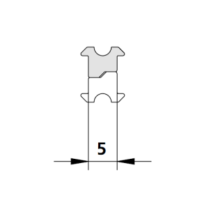 Kermi 2209458 inschuif magneetprofiel verticaal 200cm