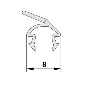 Kermi 2240371 dichting verticaal 200cm