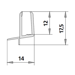 Kermi 2534044 spatwaterdichting 1 x 98,5cm - 5mm