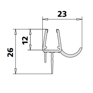 Kermi 2534110 set spatwaterdichtingen 4 x 98,5cm - 6mm