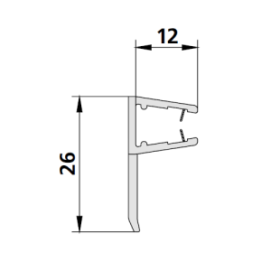 Kermi 6025181 glasafdichting verticaal 200cm