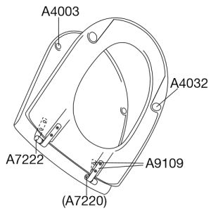 Pressalit Projecta D 171111-D28999 WC-Sitze ohne Deckel schwarz polygiene