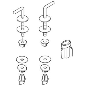 Villeroy en Boch O.Novo Vita 92212661 set vaste scharnieren chroom