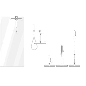 Decor Walther AquaBlade 0944070 wisser uitschuifbaar mat roestvrijstaal