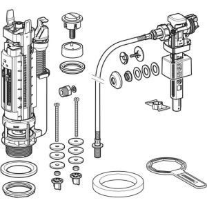 Geberit 283313215 Type 290-383 spoelmechanisme met vlotterkraan