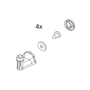 Kermi 2533894 Ersatzschlitten Ersatzteile silber matt poliert