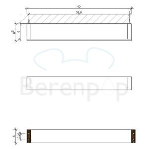 Decor Walther Backstein 0590100 BK HTE40 Handtuchhalter 40cm chrom