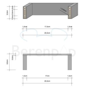 Decor Walther Ziegel 0592000 BK HTE20 Handtuchhalter 20cm chrom