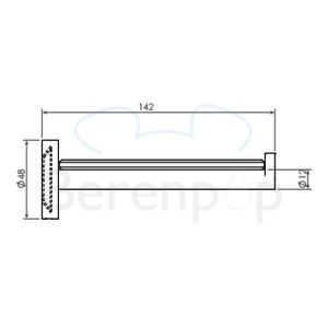 Clou Flach CL0902080 Ablag 450mm Klarglas/ Chrom