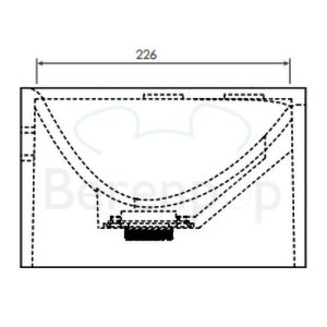 Clou Hängematte Plus CL0308270 Mineralmarmor Handwaschbecken 65cm weiß