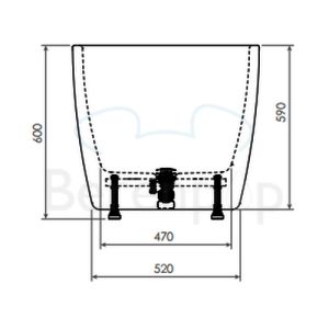 Clou InBe IB0540302 vrijstaand bad 170x67 acryl wit
