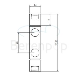 Clou Quadria CL090111429 2-Klappen-Handtuchhalter Chrom