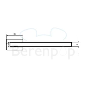 Clou Quadria CL090111829 Ablag 600mm Klarglas/ Chrom