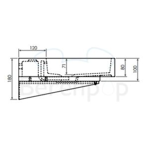 Clou Wash Me CL0226039 double sink 110x42cm mineral marble white