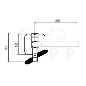 Clou Xo CL060400329 type 3 freestanding bath faucet with hand shower chrome