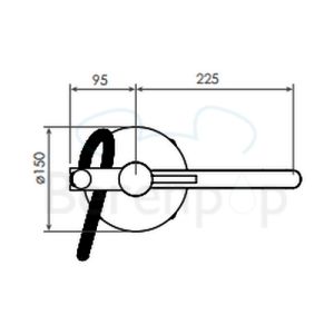 Clou Xo CL060401329 type 13 freestanding bath faucet with hand shower chrome