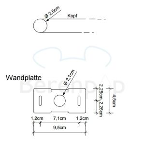 Decor Walther 0317520 DIM 20 wall light 20cm gold