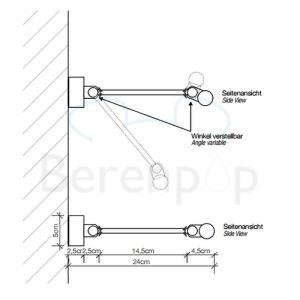 Decor Walther 0317620 DIM 40 wall light 40cm gold