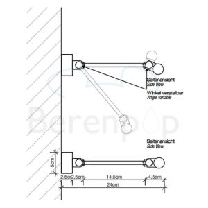 Decor Walther 0317720 DIM 60 wall light 60cm gold