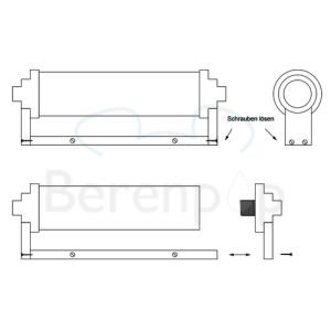 Decor Walther 0335366 VIENNA 60 LED wandlamp 60cm mat donker metaal