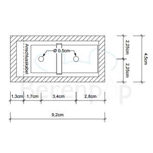 Decor Walther 0402200 OMEGA 1 spiegellamp 30/50x5cm chroom