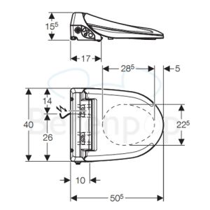 Geberit Aquaclean 4000 146130111 shower-toilet seat white