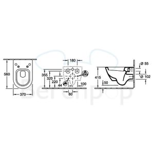 Villeroy en Boch Subway 2.0 ViClean V02EL401 WC-Sitze (Dusch-WC-Sitz) mit Deckel weiß *nicht mehr lieferbar*