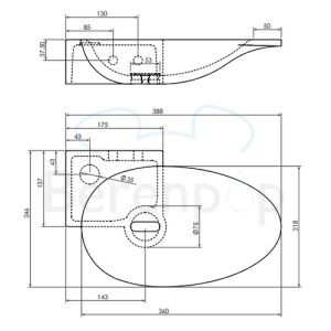 Clou First CL0308101 mineral marble fountain 39cm white