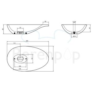 Clou First CL0308110 mineral marble fountain 36cm white