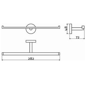 Clou Flach CL0902032 Toilettenpapierhalter doppelt chrom