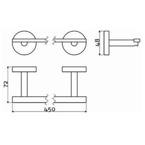 Clou Flach CL0902050 Handtuchhalter 45cm Chrom