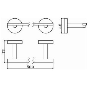 Clou Flach CL0902051 Handtuchhalter 60cm Chrom