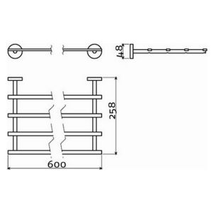 Clou Flach CL0902059 Handtuchhalter 60cm chrom